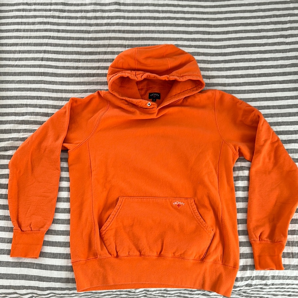 Noah NYC classic heavyweight hoodie blaze orange medium